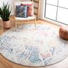 1 Piece Ivory White Rug 12' x 18' Size 0.25-0.5 inch Pile Height Rectangular Shape Geometric Pattern Machine-Made Navy Blue Shade | Soft Indoor Use Bohemian & Eclectic Style Polypropylene Material view 4