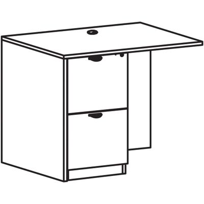 Lorell Prominence 2.0 Gray Elm Laminate Desk Unit