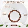 Brainmart Wooden Curtain Rings for 1 to 1.75 Inch Curtain Rods - Set of 100 Rings with Screw Eye - Natural Wood Drapery Rings for Windows - Inner Diameter 2.2" and Outer Diameter 3" view 3