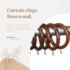 Brainmart Wooden Curtain Rings for 1 to 1.75 Inch Curtain Rods - Set of 100 Rings with Screw Eye - Natural Wood Drapery Rings for Windows - Inner Diameter 2.2" and Outer Diameter 3" view 4