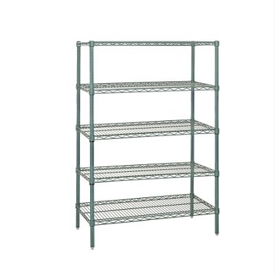 Quantum Storage Systems WR63-1848P-5 Starter Kit Wire Shelves Green Epoxy 5 Shelves 63" H x 48" W x 18" D