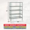 Quantum Storage Systems WR63-1848P-5 Starter Kit Wire Shelves Green Epoxy 5 Shelves 63" H x 48" W x 18" D view 2