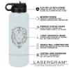 LaserGram Personalized Water Bottle, Dancing Girl, Stainless Steel Double Wall Vacuum Insulated with Flip Top Straw, Custom Engraved Gift (40oz / 1180ml Light Blue) view 3