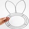 Holiday Decor 3 Pcs HT Happy Easter Bunny Shaped Metal Wire Wreath Frame Form, Easter Bunny Rabbit Metal Wreath Frame Wire Form 17.375x9.5-in. view 2