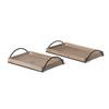 Park Hill Collection EAW20186 Wood Trays with Iron Handle, Set of 2 view 2