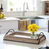 Park Hill Collection EAW20186 Wood Trays with Iron Handle, Set of 2 view 3
