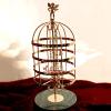 XIANGGUI 1983 Jewelry Towers Bird Cage Rotating Jewelry Organizer Earring Holder Stand Earring Tree Tabletop Metal Display Rack for Women and Girl Jewelry Boxes (Color : C) view 4