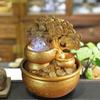 WDBB Tabletop Fountain Tabletop Fountain Resin Desktop Fountain Gold Money Tree Feng Shui Indoor Fountain Decor Home Gift 9.06 Inches Best Office Home Decor view 4