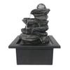WDBB Tabletop Fountain Tabletop Fountain Resin 3-Tier Desktop Fountain 8.27 Inches High Indoor Portable Tabletop Decor Zen Meditation Waterfall Best Office Home Decor view 1