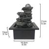 WDBB Tabletop Fountain Tabletop Fountain Resin 3-Tier Desktop Fountain 8.27 Inches High Indoor Portable Tabletop Decor Zen Meditation Waterfall Best Office Home Decor view 2