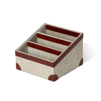 Park Hill Collection EAV20223 Antique Canvas Letter Holder with Genuine Leather