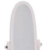 HomeRoots Wood Classic White Finish Cheval Standing Oval Mirror view 3