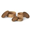 Hyacinth Wood Lid Storage Basket Set by Park Hill Collection view 1