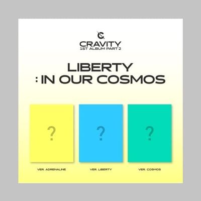 CRAVITY LIBERTY : IN OUT COSMOS 1st Album Part 2 Random Version CD+124p PhotoBook+24p Lyric Book+1p PhotoCard+1p Unit PhotoCard+Tracking Kpop Sealed