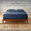 LuckShree RV Short Queen Size Giza Cotton Sheet Set - 16-Inch Deep Pockets 800-Thread Count - Mediterranean Blue view 2