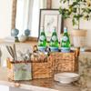 Woven Water Hyacinth Rectangle Storage Basket Set view 3