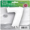 OAKTREE UK 604476 Oaktree 34" Number 7 Matte White view 2