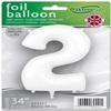 OAKTREE UK 604421 Oaktree 34" Number 2 Matte White view 2