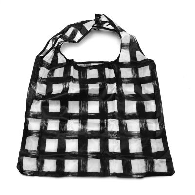BEEFLYING 3 Pcs Foldable Shopping Bags Reusable Grocery Bags Heavy Duty Tote Polyester Bags for Shopping Home Travel Outdoor Camping (Tartan Pattern)