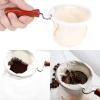 GOTOTOP Cloth Coffee Filter Reusable Flannel Cloth Handmade Coffee Filter Strainer with Wood Handle (Large) view 3