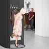 Don't Look At Me-Clothing Store Fitting Room With Shading Curtain,Portable Changing Room Divider - Black Frame, Portable Temporary Mobile Privacy Protection Dressing Room,Easy To Install ( Color : W ) view 2