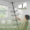 ALLZONE Corner Shower Caddy Tension Pole, 4-Tier Adjustable Shelves, Rustproof Bathroom Shower Organizer Corner for Inside Shower Storage, Tension Mounted, 39 to 115 Inch Height, Black view 4