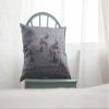 HomeRoots Gray On White 20 Gray Black Boho Bird Suede Throw Pillow view 3
