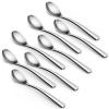 GLAMFIELDS 8-Piece Teaspoons, 6.15" Long Handle Demitasse Espresso Spoons Set, Stainless Steel Small Serving Spoons for Dessert view 1