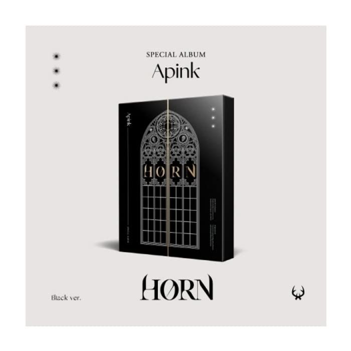 Apink HORN Special Album Black Version CD+100p PhotoBook+2p PhotoCard+1p Scratch Card+1p Film+1p Folding Poster On Pack+Tracking Kpop Sealed