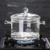 1500ml High Borosilicate Glass Cooker, Heated Clear Stockpot With Double Handle And Lid For Cooking Pasta, Soup, Milk, Desserts And Baby Food view 3