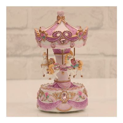 BBZY Music Box Music Box Creative Musical Box Birthday Gift Music Box Decoration Carousel Cute Sky City Suitable for Friends Spouse Children Christmas Valentine Housewarming Gift (Color : Purple)