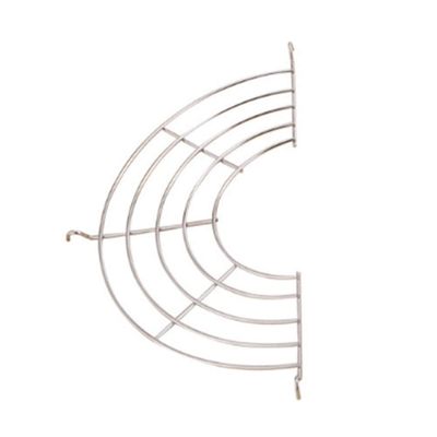 Mumusuki Oil Drain Rack, Stainless Steel Semi Circular Oil Strainer Shelf for Frying Pan Multi Function Steam Rack Food Cooling Rack for Fried Food(L 16 * 33.5cm/6.3 * 13.2in)