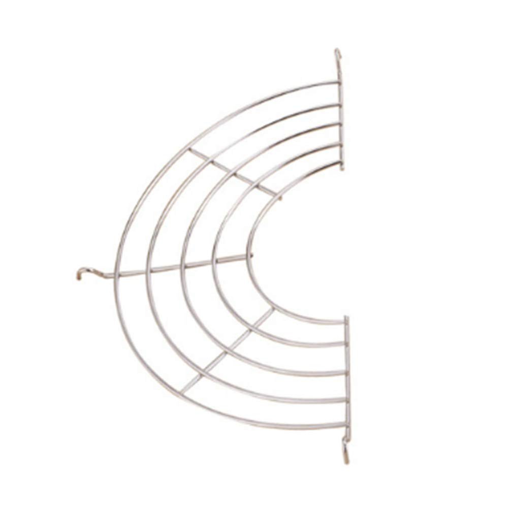 Mumusuki Oil Drain Rack, Stainless Steel Semi Circular Oil Strainer Shelf for Frying Pan Multi Function Steam Rack Food Cooling Rack for Fried Food(L 16 * 33.5cm/6.3 * 13.2in)