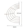Mumusuki Oil Drain Rack, Stainless Steel Semi Circular Oil Strainer Shelf for Frying Pan Multi Function Steam Rack Food Cooling Rack for Fried Food(L 16 * 33.5cm/6.3 * 13.2in) view 2