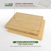 BAMOTTO CRAFTBAMBOO 1.4" Thick 100% Organic Bamboo Cutting Board 17.7"x13.2" - Heavy Duty Butcher Block with Juice Groove for Meat, Turkey, Pork Ribs, Vegetables view 4