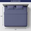 SGI bedding 108"x 108" 4 Pc Alaskan King Sheet Set 1000 Thread Count 100% Egyptian Cotton - Deep Pocket 18" Ultra Soft, Breathable, Hotel Quality Sheets, Oversized Bed Sheets, Mediterranean Blue view 3