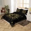 Erosebridal Boho Mandala Duvet Cover Queen Celestial Sun And Moon Bedding Set Space Gold Stars Moon Comforter Cover For Kids Boys Girls Teens Galaxy Stars Quilt Cover With 2 Pillow Cases Bedroom Decor view 2