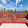 U Shaped Arabic Sofa Set, Red Floor Couches, Sectional Sofas, Terrace Pallet Sofa, Floor Cushions, Arabic Majlis, Turkish Floor Seating Set (U Sofa Only) view 2