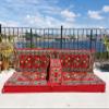 U Shaped Arabic Sofa Set, Red Floor Couches, Sectional Sofas, Terrace Pallet Sofa, Floor Cushions, Arabic Majlis, Turkish Floor Seating Set (U Sofa Only) view 3
