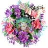 Easter Spring Wreath with Bunny, Hydrangeas, Handmade Chiffon Floral Ornament with Butterfly, Spring Front Door Decorations for Outside view 1