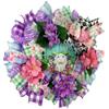 Easter Spring Wreath with Bunny, Hydrangeas, Handmade Chiffon Floral Ornament with Butterfly, Spring Front Door Decorations for Outside view 3