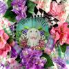 Easter Spring Wreath with Bunny, Hydrangeas, Handmade Chiffon Floral Ornament with Butterfly, Spring Front Door Decorations for Outside view 4