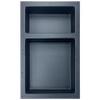 AMERICAN BUILT PRO Shower Niche Tile Template - Black, Matte Finish, Single/Double Shelved with Separator, ID 24" x 14" Inch - Bathroom Organizer for Shower Construction view 1