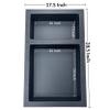 AMERICAN BUILT PRO Shower Niche Tile Template - Black, Matte Finish, Single/Double Shelved with Separator, ID 24" x 14" Inch - Bathroom Organizer for Shower Construction view 3