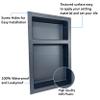 AMERICAN BUILT PRO Shower Niche Tile Template - Black, Matte Finish, Single/Double Shelved with Separator, ID 24" x 14" Inch - Bathroom Organizer for Shower Construction view 4