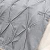 Crown Bedding King Size 400 Thread Count 3 Piece Pinch Pleated Bed Runner (1 Bed Runner + 2 Euro Shams) Silver Solid 100% Egyptian Cotton Soft Fade-Resistant Easy Care Decorative Bed Scarf view 2