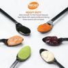 100-Pack 9-Inch Black Heavy Duty Long Handle Plastic Spoons Durable Big Capacity Disposable Spoons for Shakes, Smoothies, Ice Cream & Deep Jars view 3