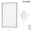 Encasa XO Ironing Mat/Pad (Large 48"x28") with 3mm Padding & Silicone Iron Rest for Steam Pressing on Tabletop or Bed - Heat Resistant, Portable, Quilting & Travel Blanket - White Tiles view 4