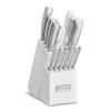 Cuisinart Professional Block Knife Set, 15pc Cutlery Knife Set with Steel Blades for Precise Cutting, Lightweight, Stainless Steel Durable & Dishwasher Safe, White view 2