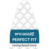 Encasa XO Ironing Board Cover and Pad 49"x18" Standard Size - Thick 3mm Felt Padded Iron Board Cover with Padding, Scorch & Stain Resistant Cotton, Heavy Duty Drawstring, Snug Fit - White Tiles view 1